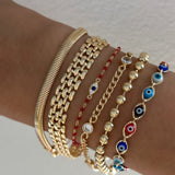 LE sensor Bracelet Nina Flat Snake Chain Bracelet