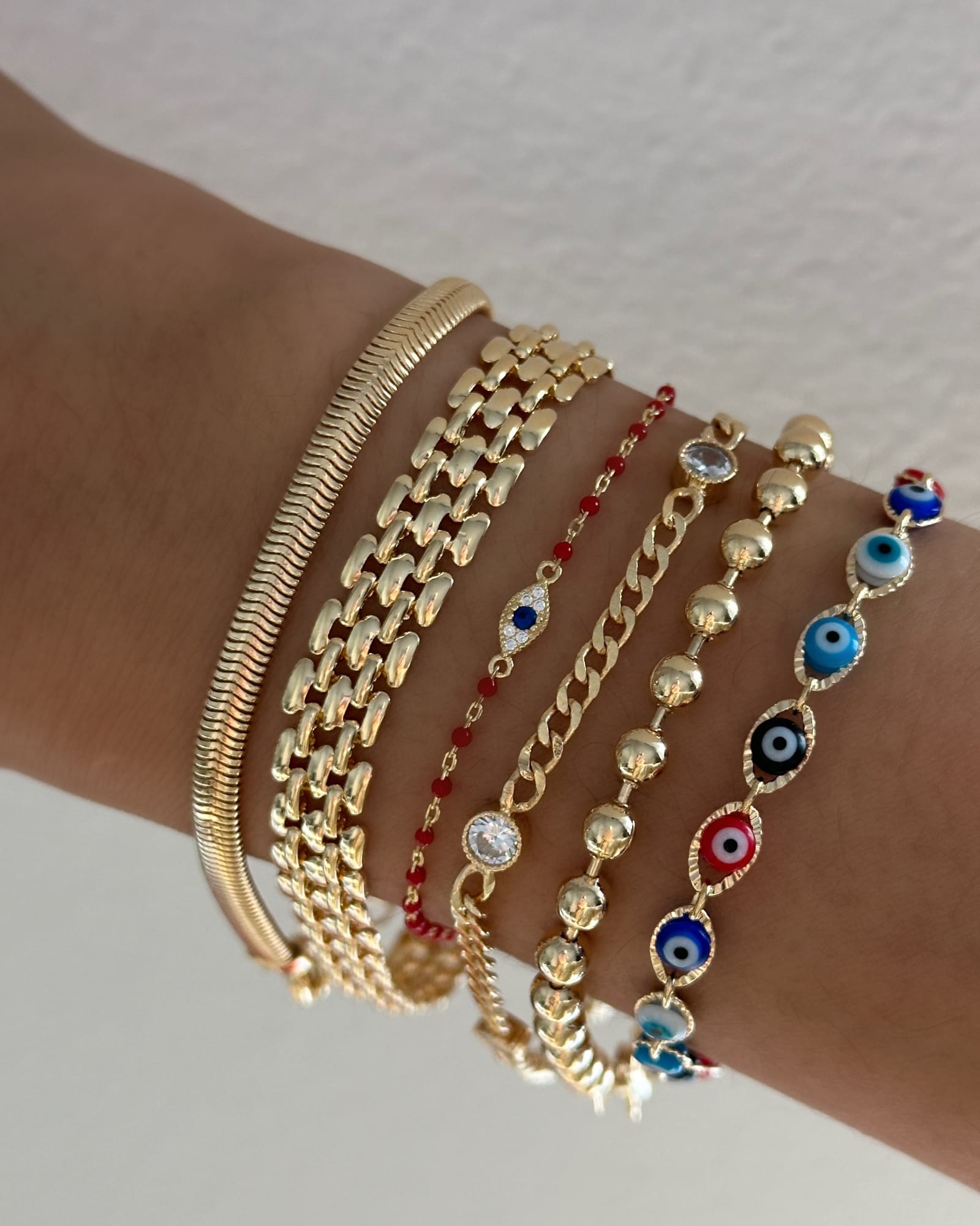 LE sensor Bracelet Nina Flat Snake Chain Bracelet