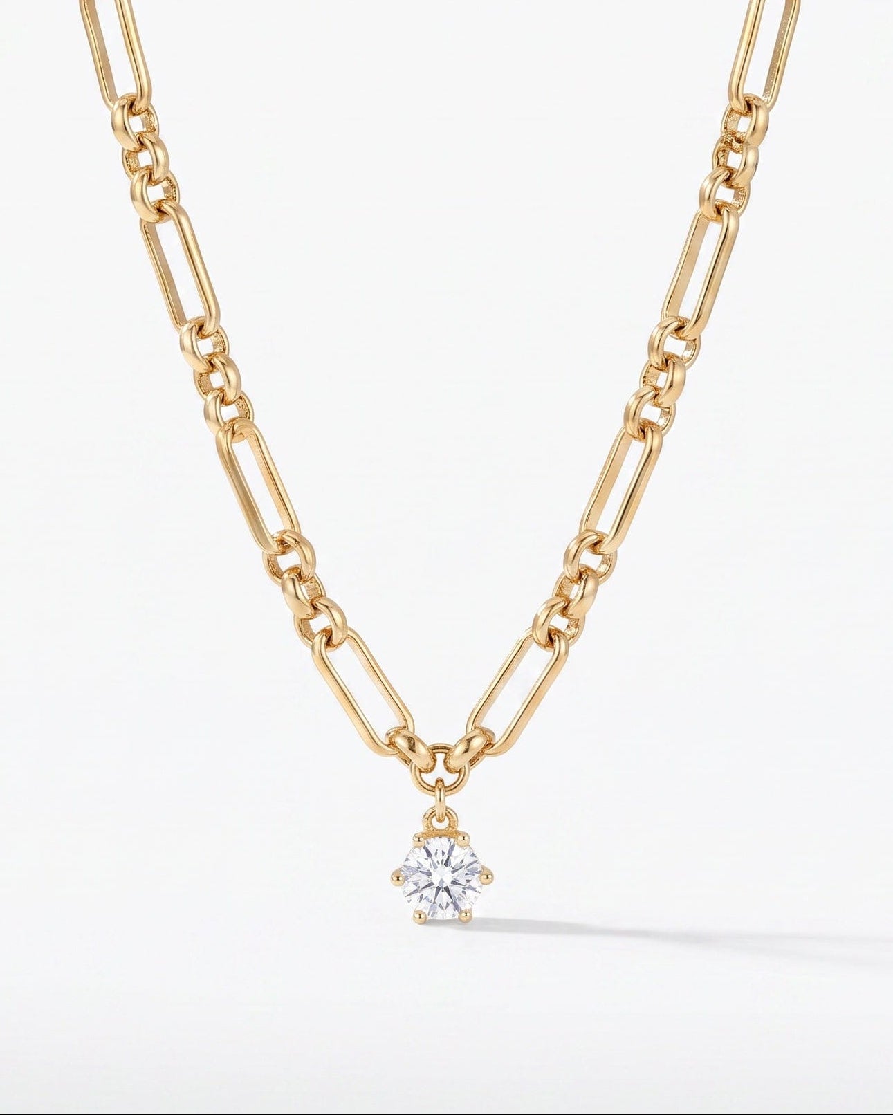 LE sensor necklace Sutton Solitaire CZ Necklace