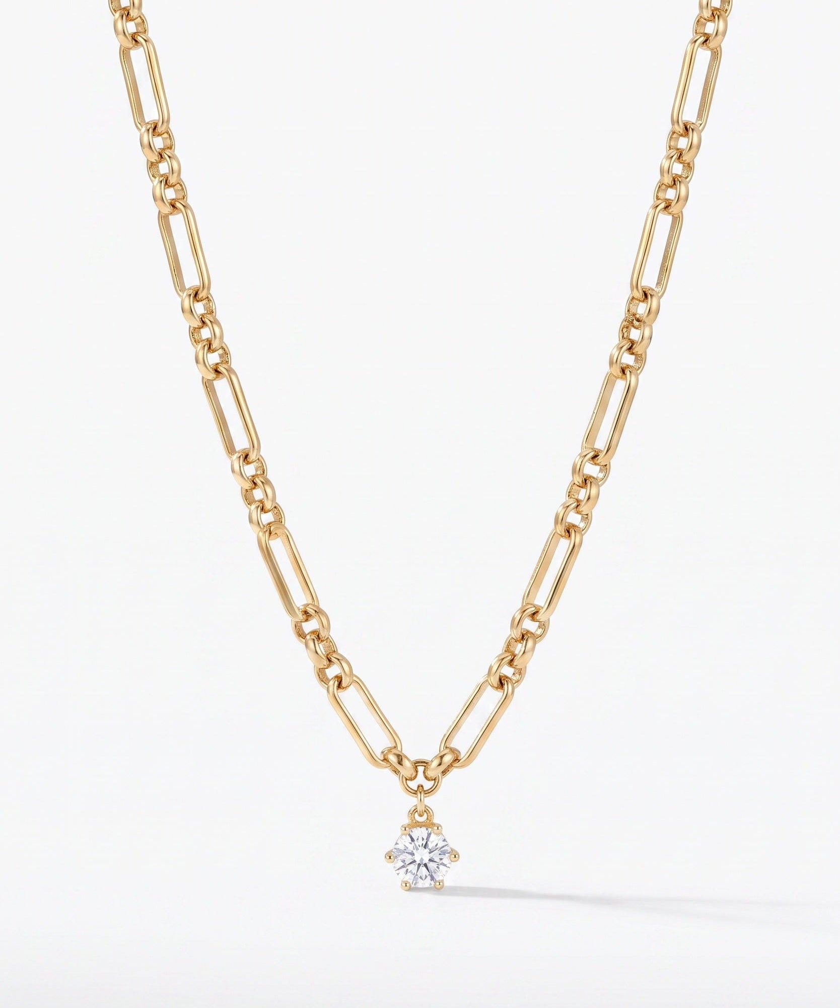 LE sensor necklace Sutton Solitaire CZ Necklace