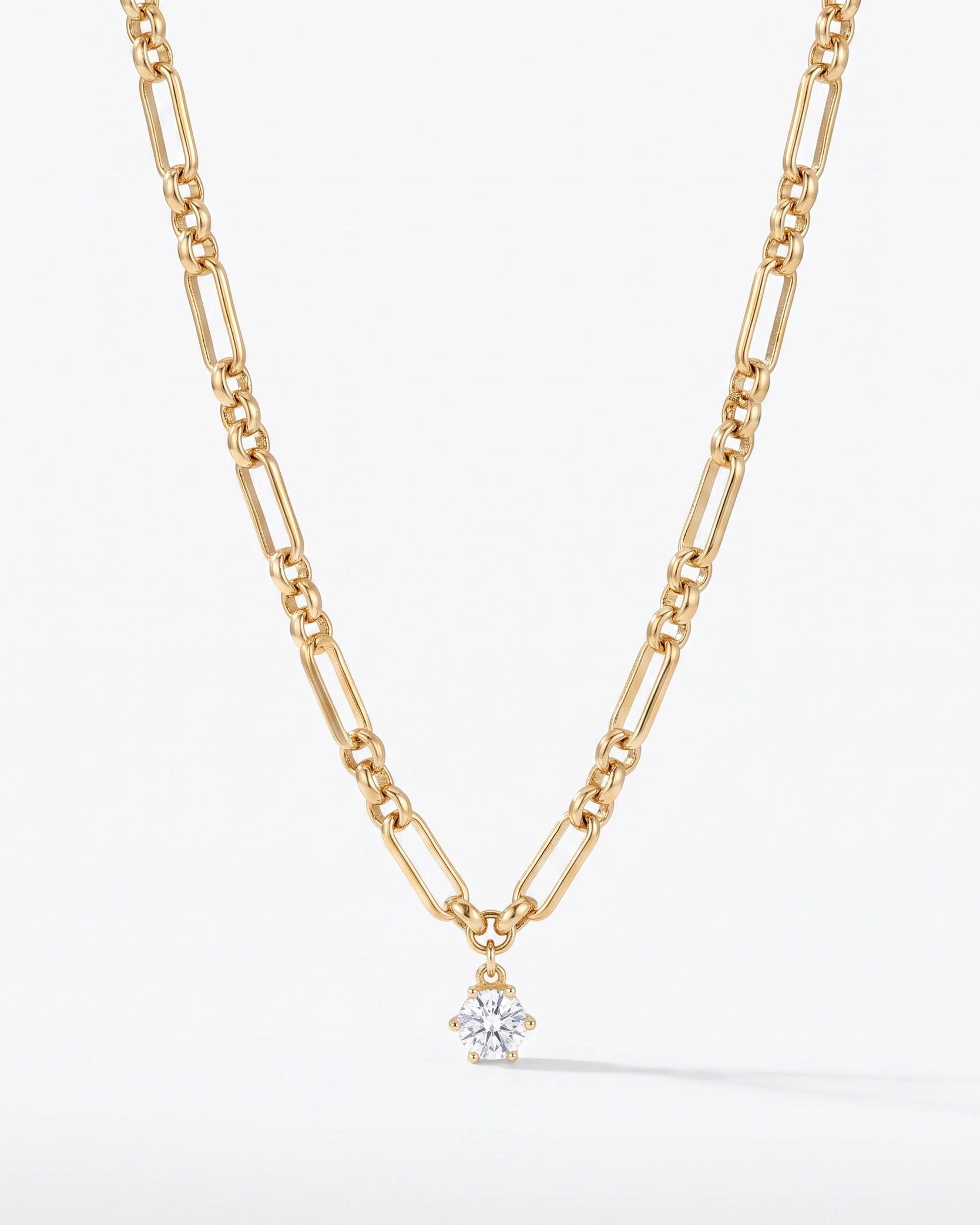 LE sensor necklace Sutton Solitaire CZ Necklace