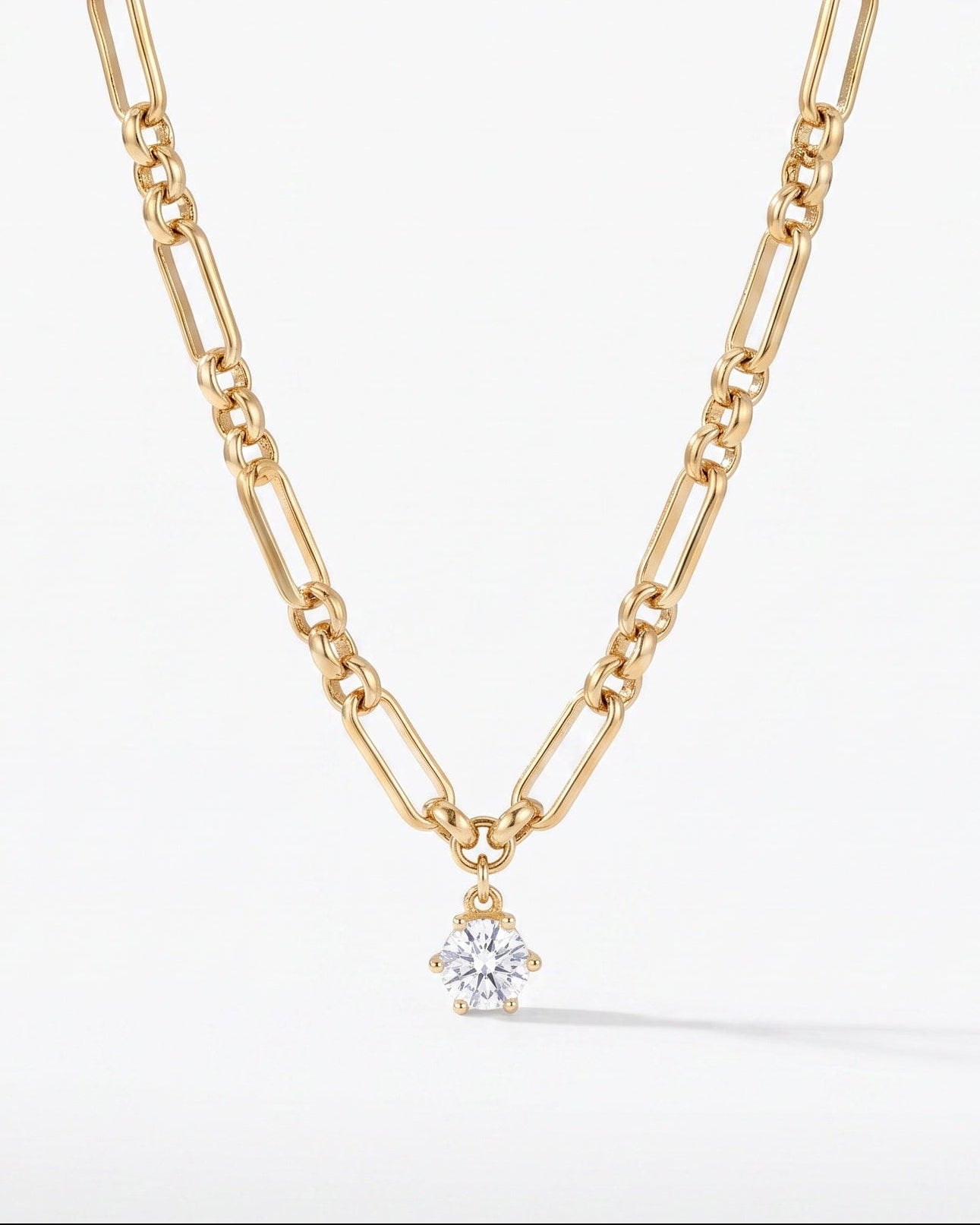 LE sensor necklace Sutton Solitaire CZ Necklace