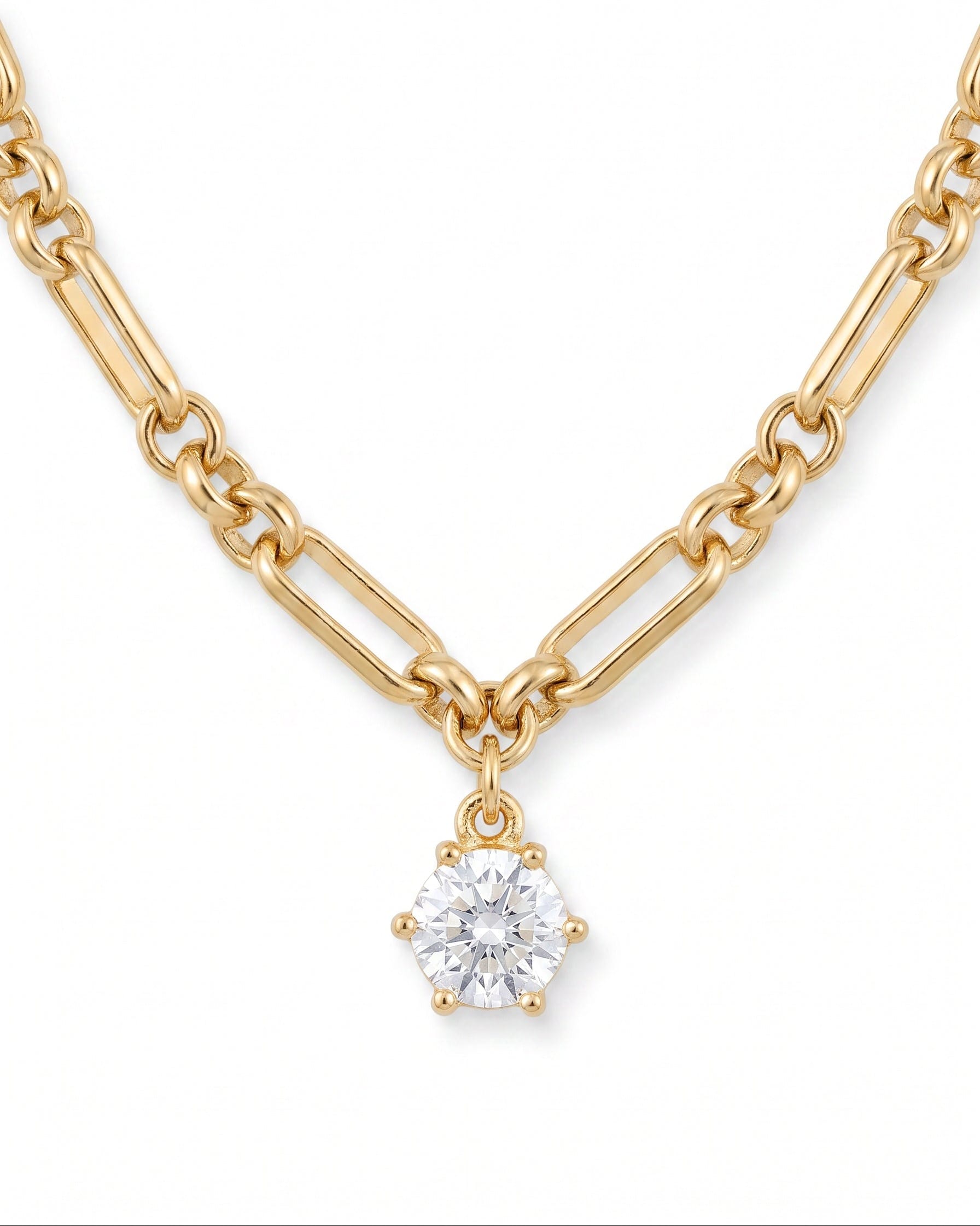 LE sensor necklace Sutton Solitaire CZ Necklace