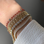 LE sensor Bracelet Suvi Bezel Round Tennis Bracelet