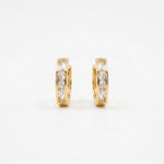 LE sensor earrings Vesper Baguette CZ Huggie Earrings