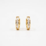 LE sensor earrings Vesper Baguette CZ Huggie Earrings