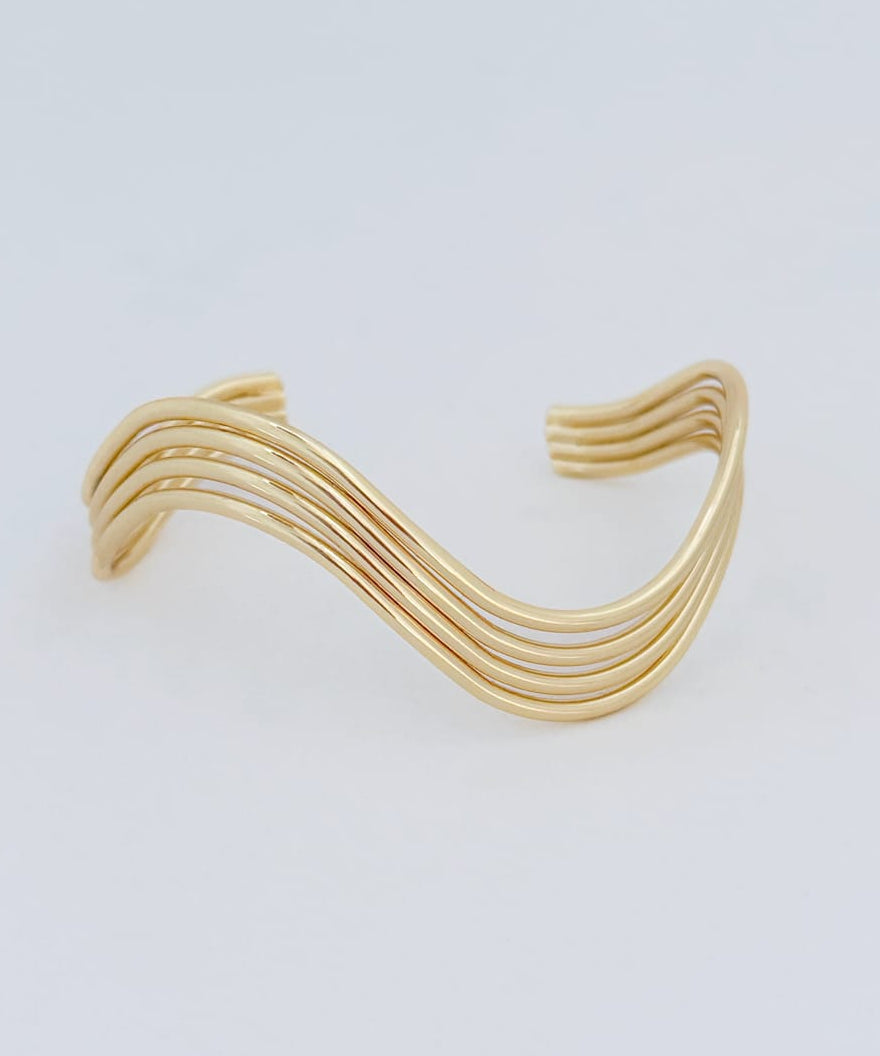 LE sensor Bracelet Eliza Wavy Cuff Bracelet