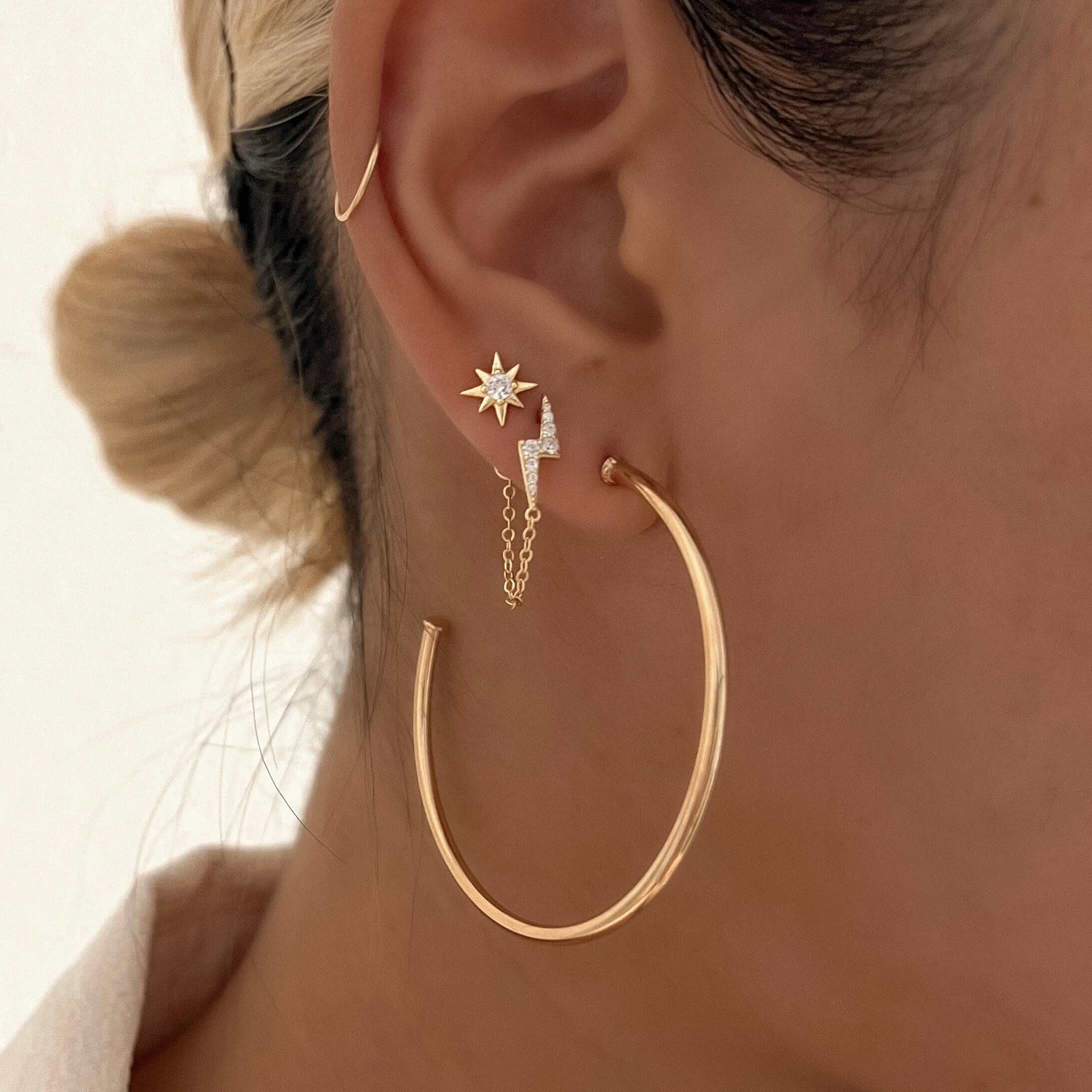 LE sensor earrings Alice Hoops