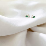 LE sensor earrings Alora Studs - Emerald