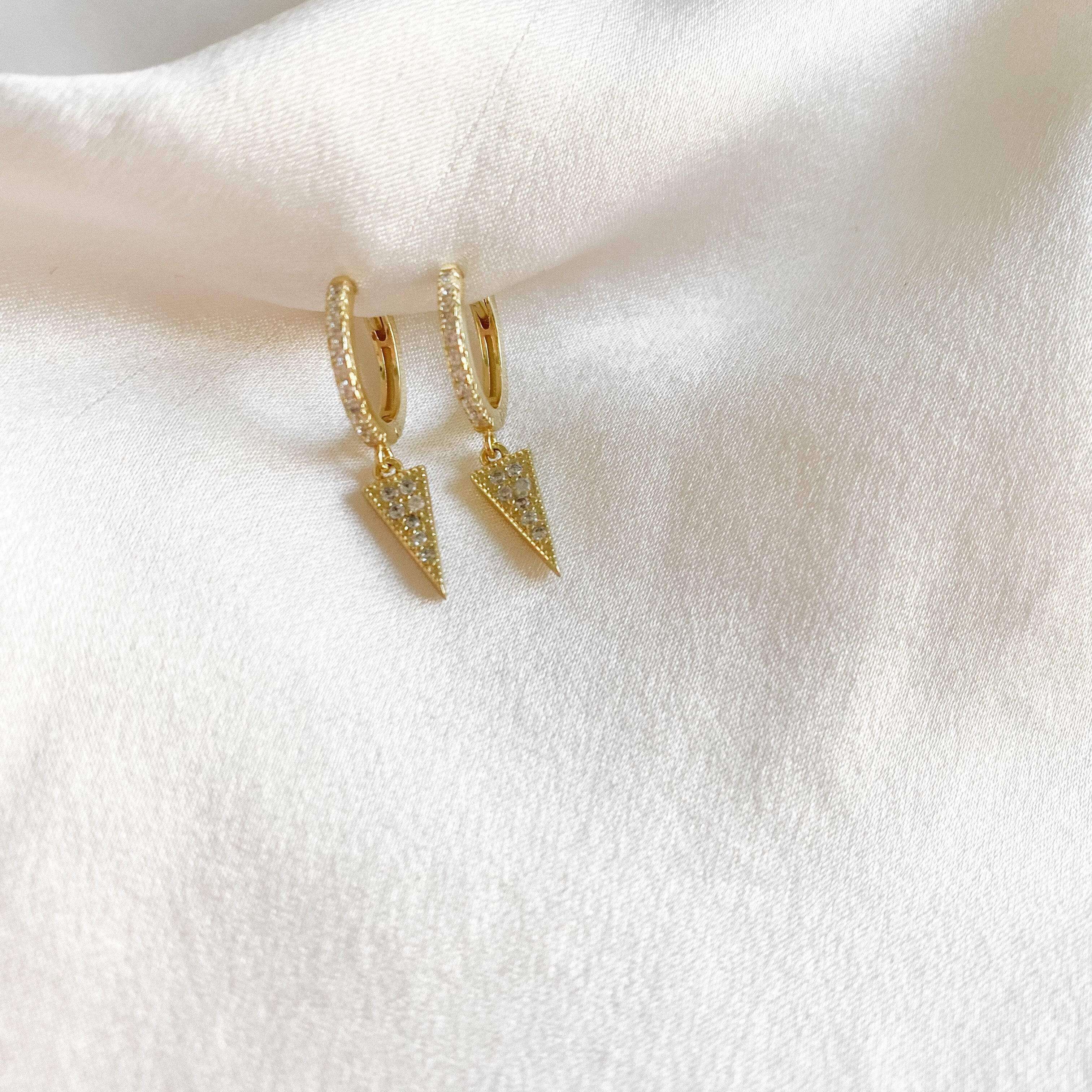 LE sensor earrings Blaine Huggies - Gold