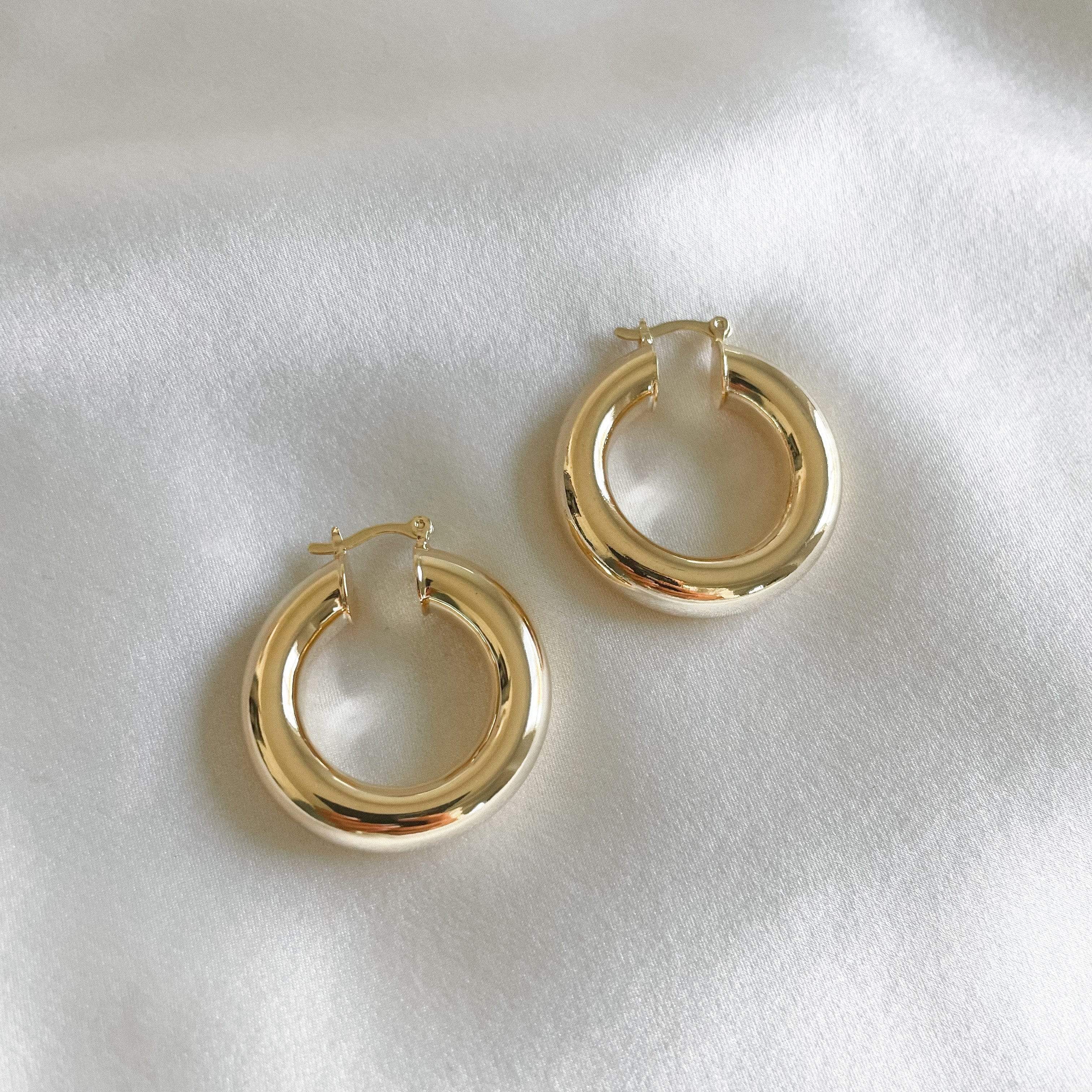 LE sensor earrings Dani Hoops Large