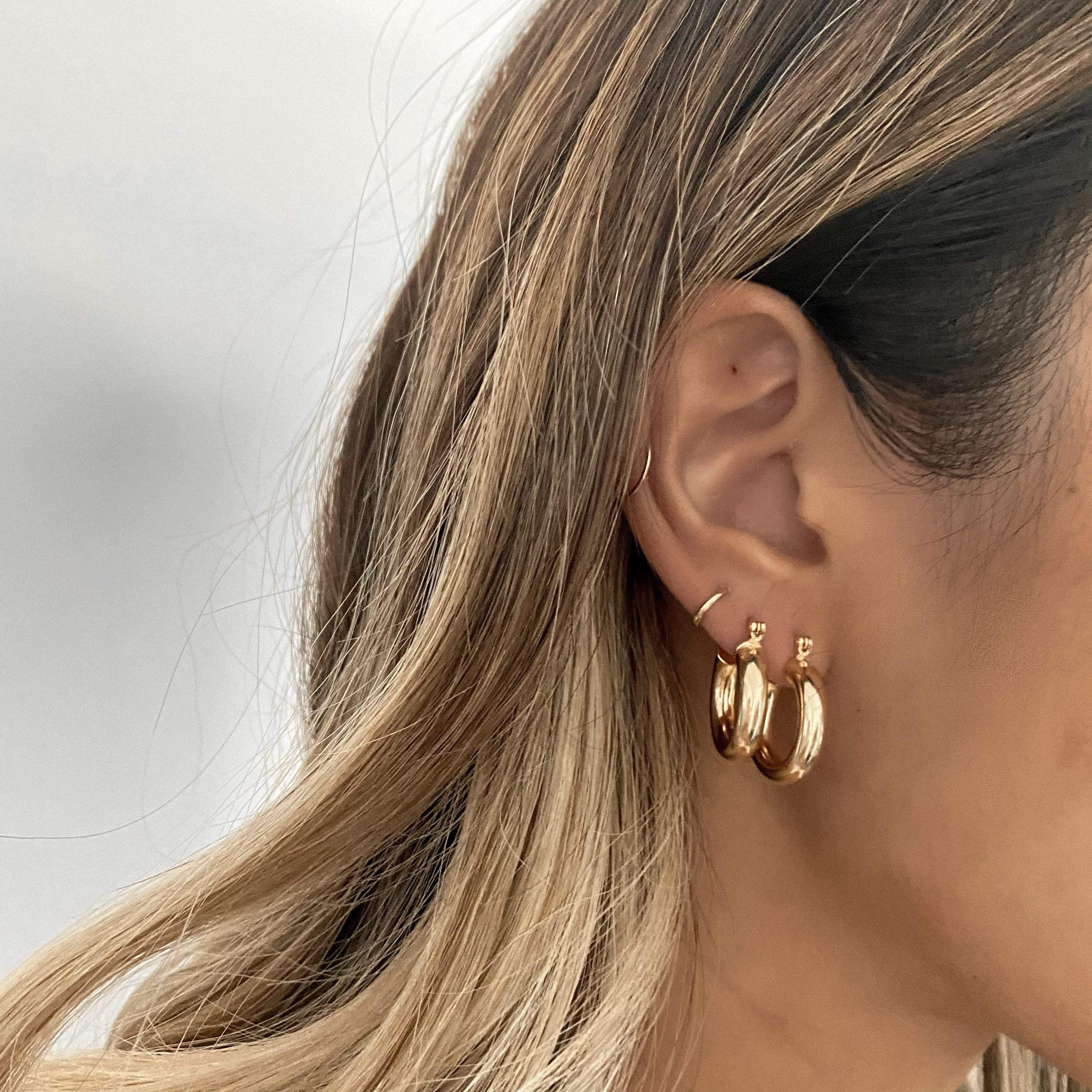 LE sensor earrings Hailey Hoops