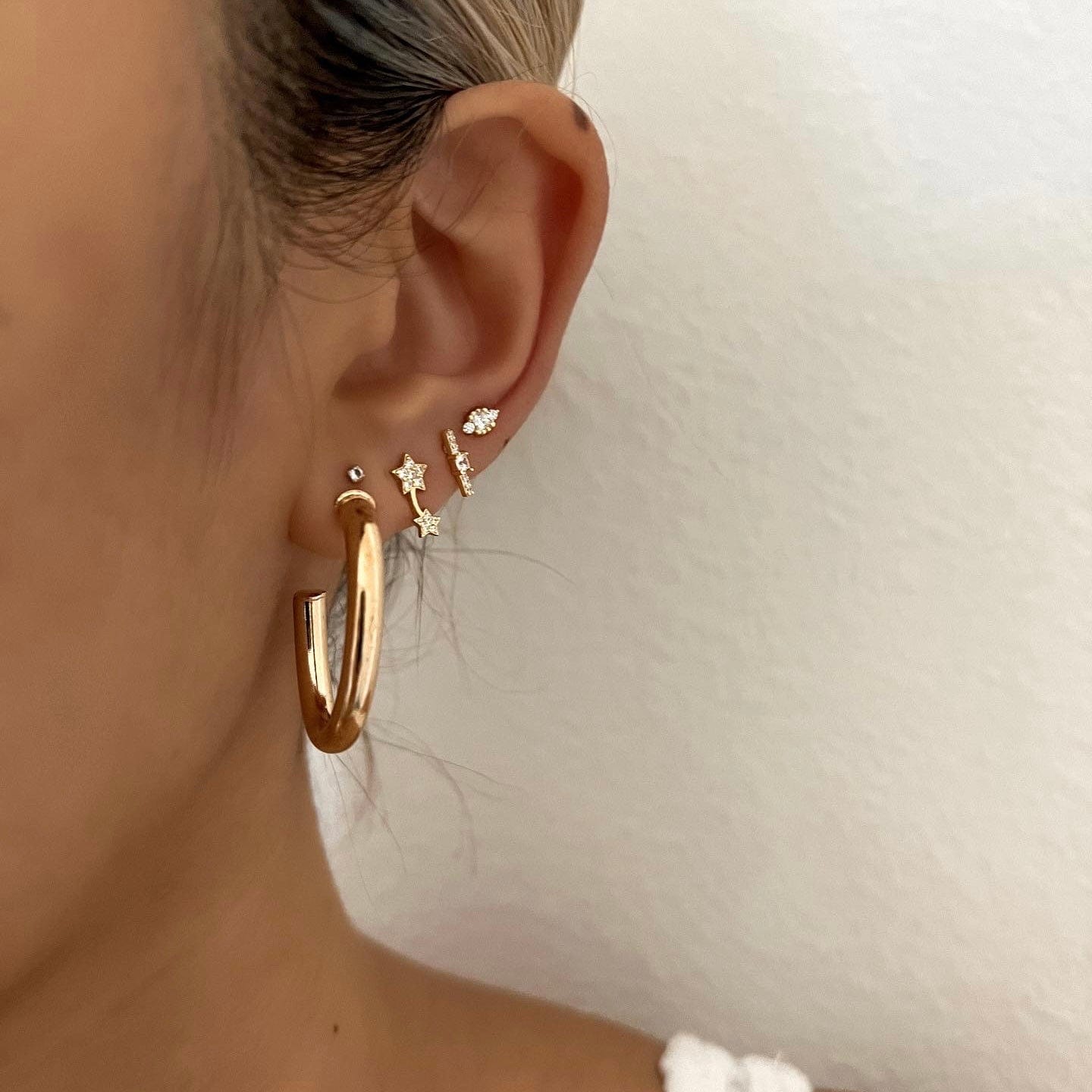LE sensor earrings Liv Hoops - Medium