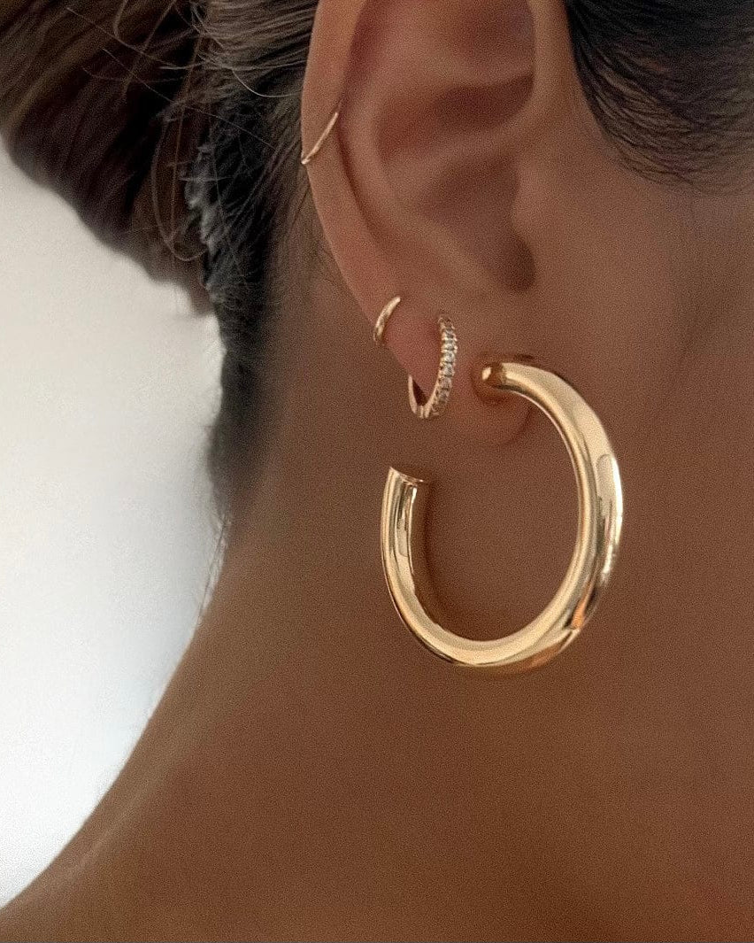 LE sensor earrings Lowe Hoops