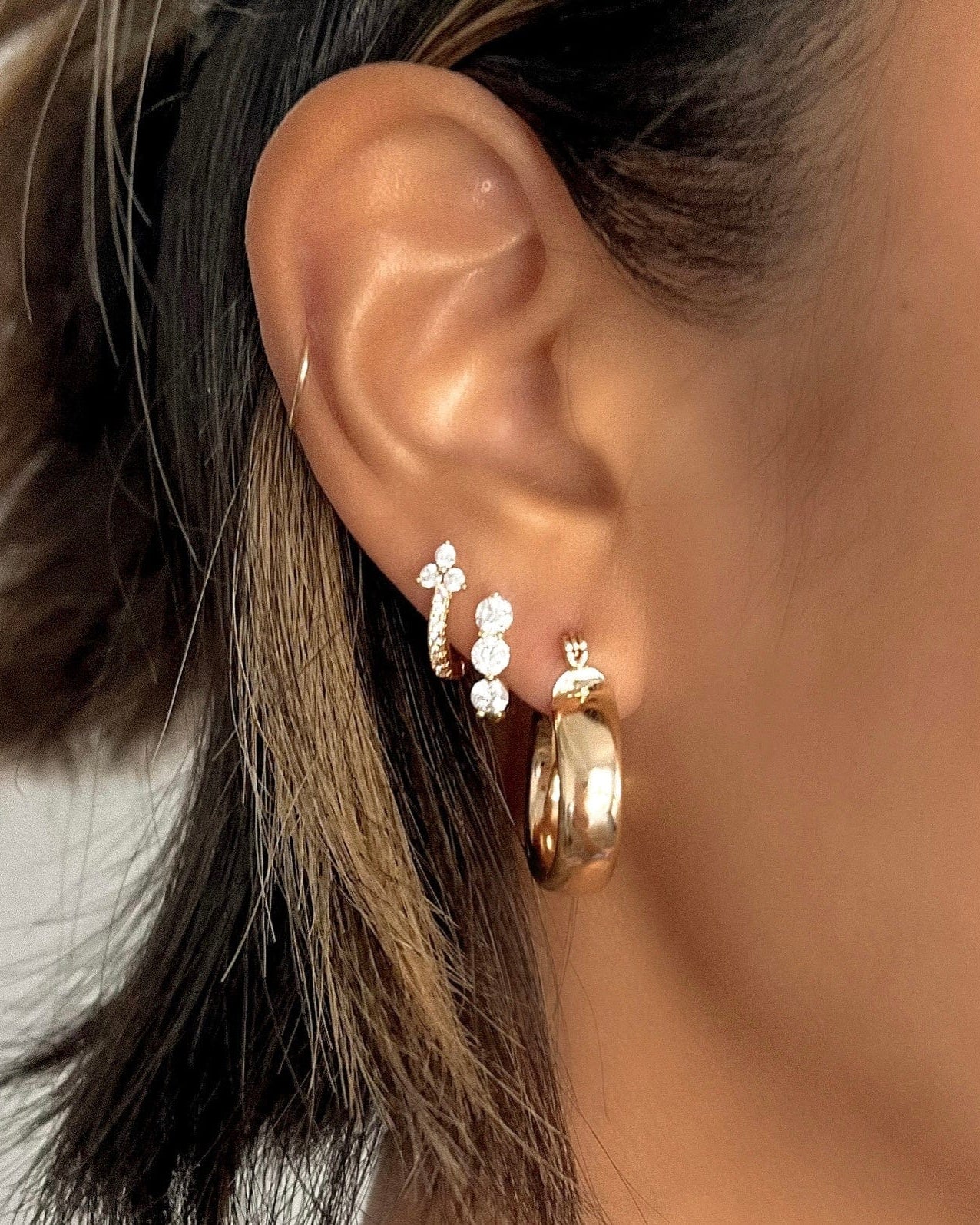 LE sensor earrings Skyler Huggies