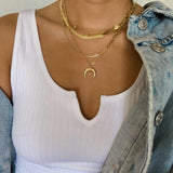 LE sensor necklace Thin Figaro Chain Necklace 18”