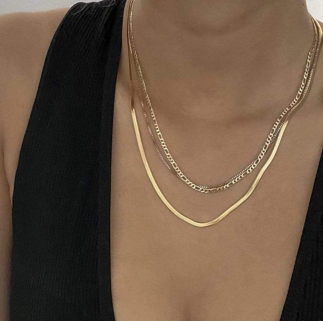 LE sensor necklace Thin Figaro Chain Necklace 18”